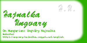 hajnalka ungvary business card